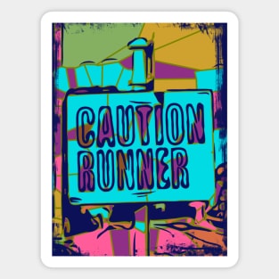 Caution runner Magnet